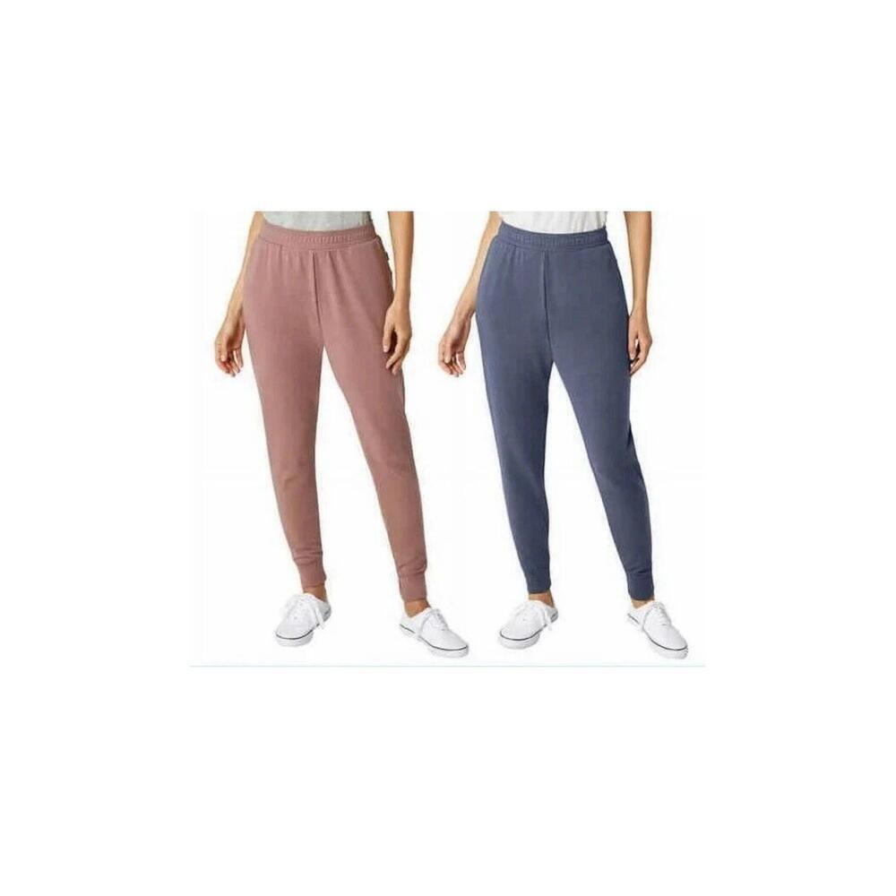 Eddie Bauer Womens Joggers 2 Pair Pink Mauve Blue Nightshadow Large Size L.   BH